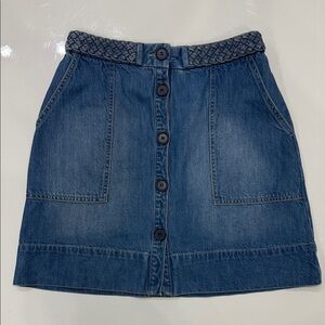 Joie Denim Button-Front Skirt